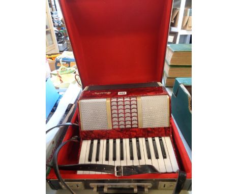 Cased Galotta Hohner Piano accordion