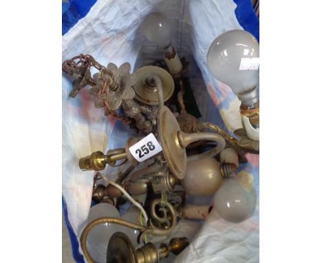 Qty. of Brass Hanging light fittings
