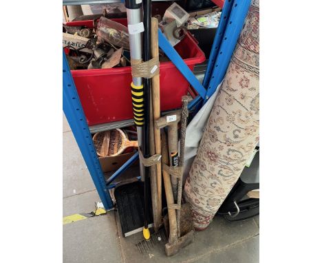 2 bundles of garden tools and 2 toolboxes with tools.  