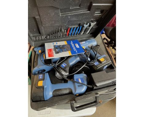 Power Craft 4 piece cordless tool set in case.  
