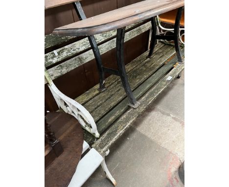 A garden bench.  