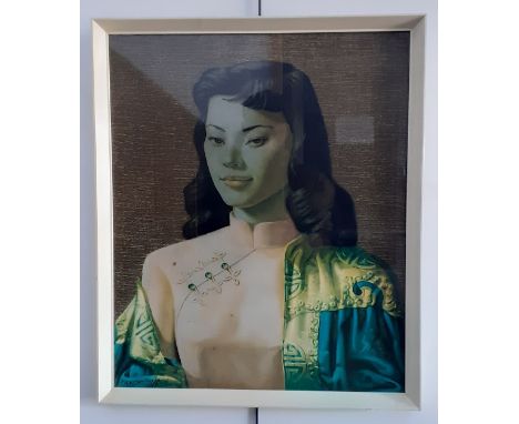 After Tretchikoff, 'Miss Wong', mid 20th century print, 49.5cm x 59.5cm, framed and glazed.
