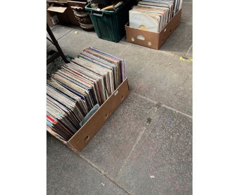 2 boxes of LPs to include Rod Stewart, Elvis, Beatles, Kinks, Trogs, Elton John, Little Richard, etc.