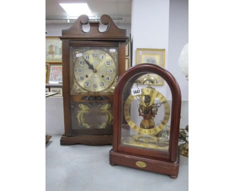 Joseph Kieninger Dome Topped Skeleton Clock, 34cm high, Jupiter 31 day mantle clock (2)