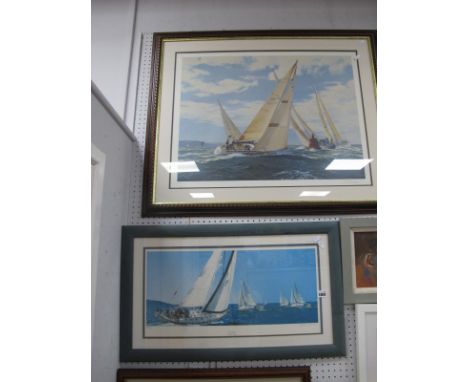 J Steven Davis Signed Limited Edition Print, 200/350, Roles Swann Regatta, Crackerjack Rounding The Horn, signed bottom right