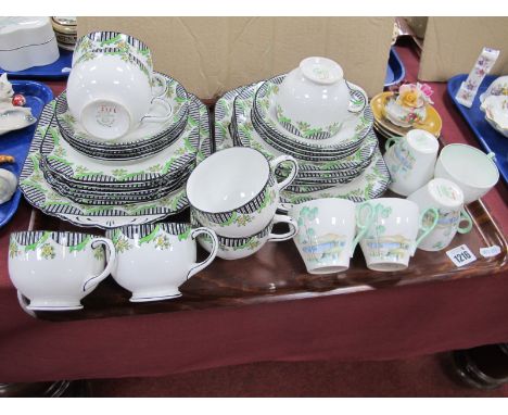 Melba China Tea Services, approximately thirty pieces, Shelley tea cups.