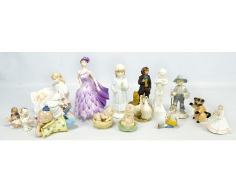 A mixed group of ceramic figures to include Coalport limited edition 'Twenties Party' figure 473/1000, 'Summer Daydream' and 
