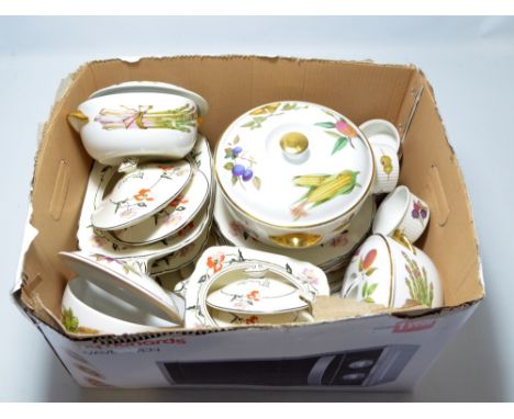 A W.H. Grindley & Co 'Ivory' pattern part dinner service comprising six platters of graduating size, two pairs of larger and 