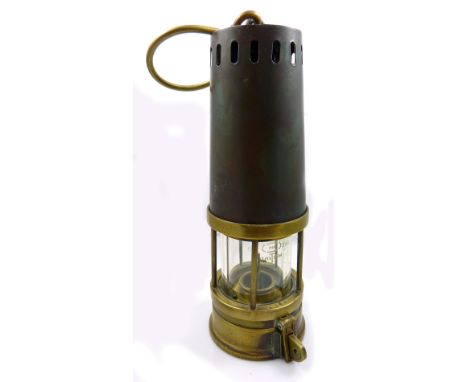 A circa 1885 Clanny style miner's safety lamp by The Deflector Safety Lamp Co Ltd (Richard Johnson, Clapham & Morris of Manch