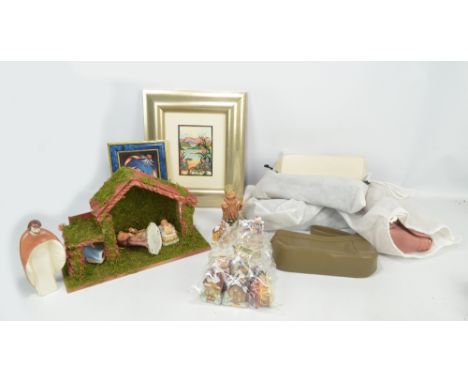 A mixed lot to include a nativity scene with Goebbel figures of Joseph, Mary and Jesus, also a number of further Hummel Chris