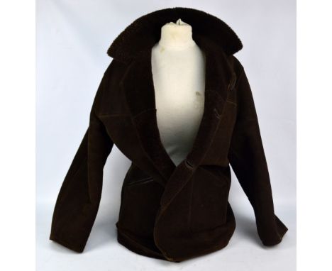 A gentleman's brown sheepskin coat by Liberty of London, chest size approx 44".
