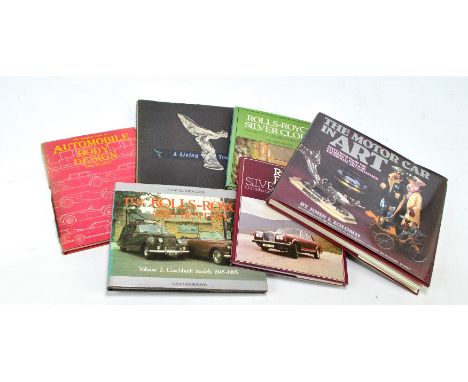 Six motoring books; The Motor Car in Art-Zolomij first edition, Rolls-Royce Silver Cloud - Robson, Complete book of Automobil