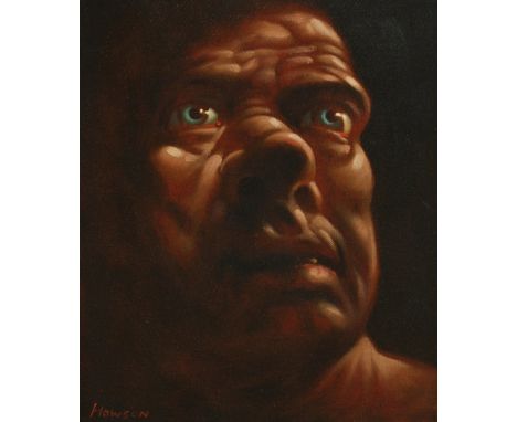 PETER HOWSON OBE (Scottish, born 1958); oil on canvas 'John', signed, inscribed and dated 2006 verso, 35 x 25cm, block mounte