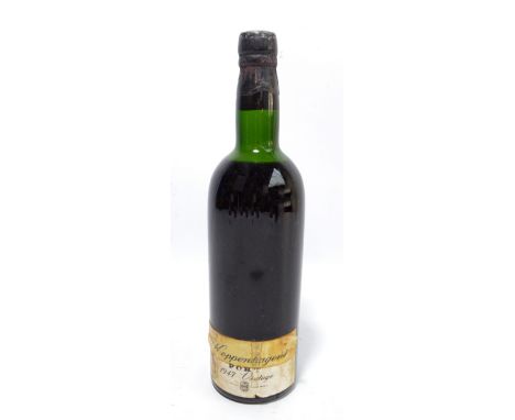 A single bottle of Koppenhagens 1947 vintage port.