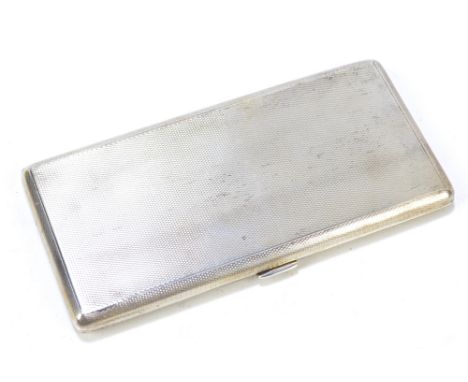 PADGETT & BRAHM LTD; a George V hallmarked silver cigarette/match book case combination of slender rectangular form and overa