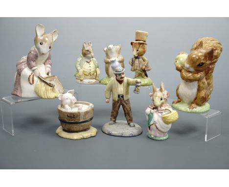 Eight Royal Doulton Beswick Beatrix Potter limited edition and other figurines