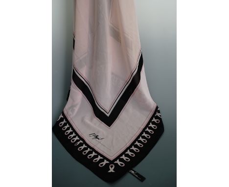 A Peter Nygard semi sheer silk scarf, 95 x 95 cm