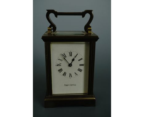 A Mappin &amp; Webb carriage clock, 11.5 cm excluding handle