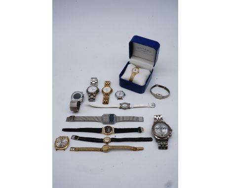 Sundry digital and other wristwatches including a calculator watch
