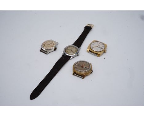 A 1970s Bulova automatic wristwatch together with Timex, Crusader and Ingersoll watches, circa 1950s - 1970s, (a/f)