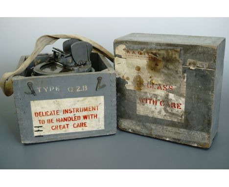 An RAF compass and transit case