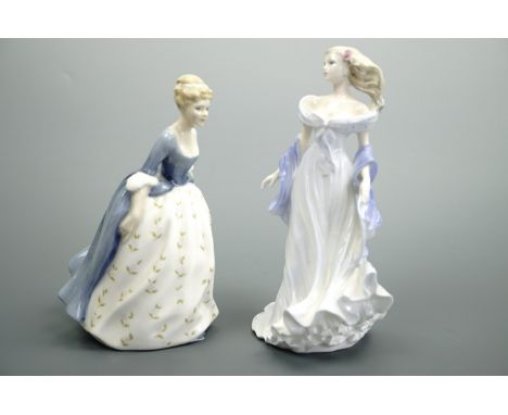 A Royal Doulton figurine Alison, together with a Coalport figurine Maria, 21 cm