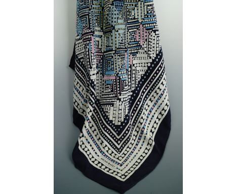 A vintage Bruno Magli silk scarf, 77 x 77 cm