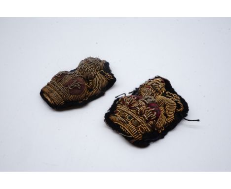 Two British Army Staff Officers' cap badges
