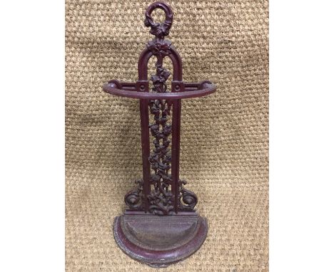 A Victorian Falkirk cast iron stick and umbrella stand, 70 cm