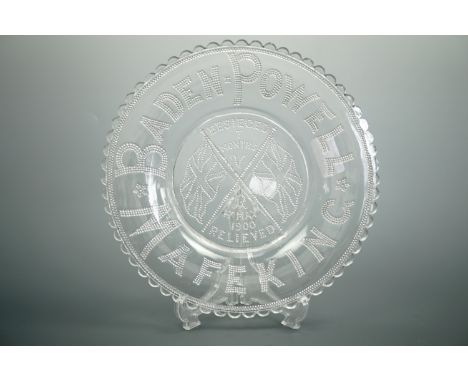 A Baden Powell Mafeking 1900 Boer War pressed glass plate