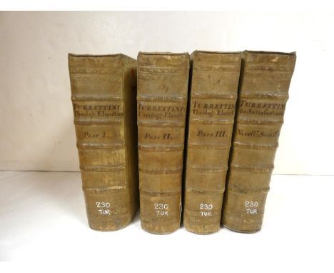 TURRETTINO FRANCISCO.&nbsp;&nbsp;Institutio Theologiae Elencticae, 3 vols. &amp; De Satisfactione Christi, 1 vol. Eng. port. 
