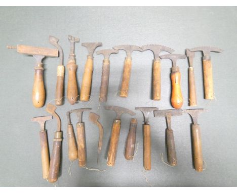 Bookbinding Tools.&nbsp;&nbsp;20 various bookbinders hand tools.