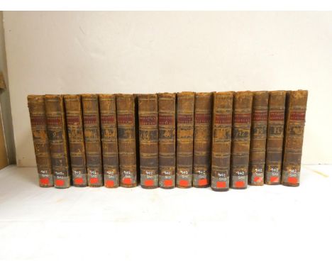 SMOLLETT T.&nbsp;&nbsp;A Complete History of England. 15 vols. Fldg. &amp; other eng. plates (some torn). Old calf, worn &amp