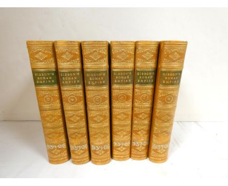 GIBBON EDWARD.&nbsp;&nbsp;The History of the Decline &amp; Fall of the Roman Empire. 8 vols. Frontis &amp; maps. Half calf, n