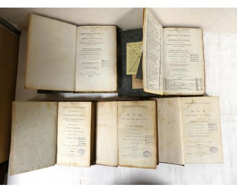 HARTLEY DAVID.&nbsp; Observations on Man, His Frame, His Duty &amp; His Expectations. 3 vols. Calf, worn, brds. tending loose