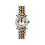 CHOPARD Damenarmbanduhr, Happy Sport, in Edelstahl/Gelbgold 18K, Lünette in Gelbgold 18K, mit 28