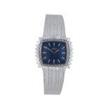 ETERNA Damenarmbanduhr, Durchmesser 26 mm x 24 mm, in Weissgold 18K, Lünette mit 32 Brillanten von