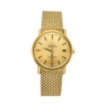 OMEGA Constellation Herrenarmbanduhr, Durchmesser 35 mm, in Gelbgold 18K,Automatik, Band in Gelbgold