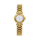 BUCHERER Damenarmbanduhr, Paradiso, Durchmesser 26 mm, in Gelbgold 18K, Besatz mit 32 Brillanten,