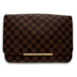 LOUIS VUITTON, Hoxton GM Damier N41253, Canvas mit Leder, braun, Damier (Karro), authentische