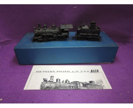 A Alco Models HO scale 2-8-0 Southern Pacific Lines loco & tender 2505, boxed, C-15