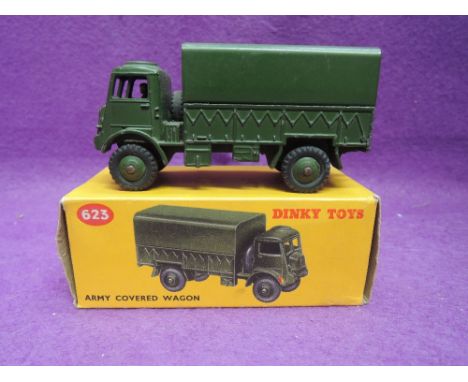 A Dinky Toys diecast, Army Covered Wagon, in original box 623