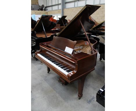 Steinway (c1934) A 5ft 7in Model M grand piano in a mahogany case on square tapered legs; together with an adjustable stool. 