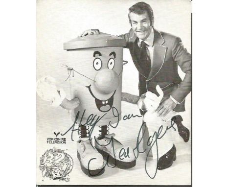 Ted Rogers signed 4x4 b/w photo. (20 July 1935 - 2 May 2001) was a fast-talking English comedian and light entertainer who st