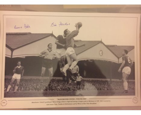 MANCHESTER UNITED: Limited Edition photo print, limited to only 75, this has been HAND signed by Manchester United legends BI