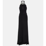 BRAND NEW VALENTINO GARAVANI EMBROIDERED HALTER NECK CUT OUT CADY COUTURE GOWN SIZE 38. RRP £