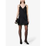 BRAND NEW KHAITE BO ACETATE VISCOSE BONDED CREPE SATIN BLEND SLEEVE Size 4 US. RRP £2480. (AO). 52