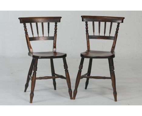 Pair of simulated rosewood bobbin and bar back side chairs, circa 1835, height 81cm (NB: Condition is NOT noted in catalogue 