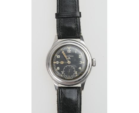 Longines British military WWW gent's stainless steel wristwatch ''The Greenlander'', circa late 1940s, one of the collectable