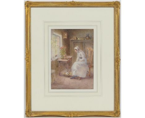 Carlton Alfred Smith (1853-1946), Little orphan, watercolour, signed, 29cm x 20cm (NB: Condition is NOT noted in catalogue de